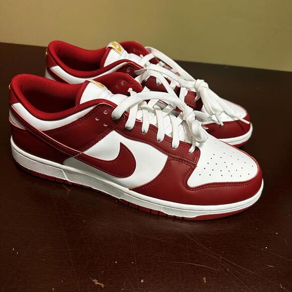 DD1391-602 Nike Dunk Low Retro USC Gym Red University Gold Cardinal Men's 12.5